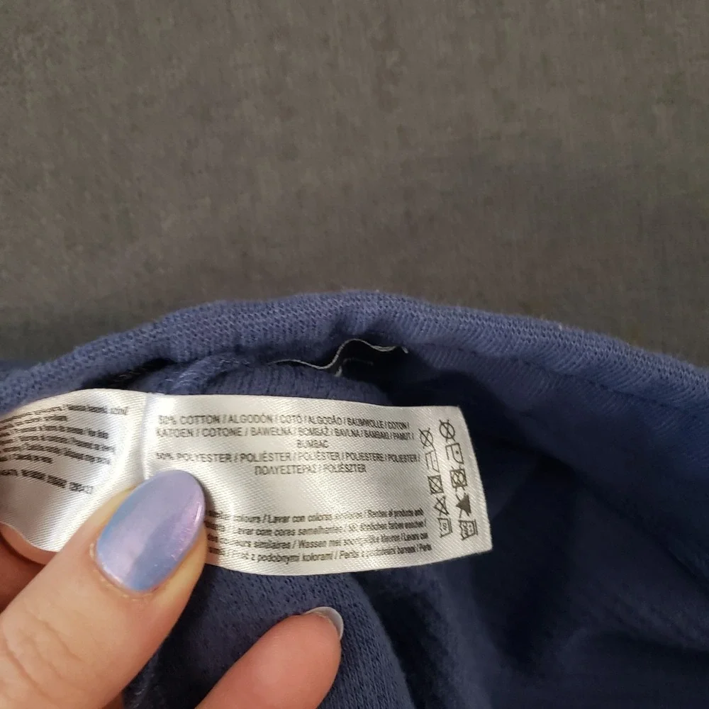 Primark Cares Shorts Womens Size Small Waffle Knit Cotton Blend Drawstring‎ Blue